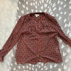 Anthropologie See U Soon Paisley Blouse